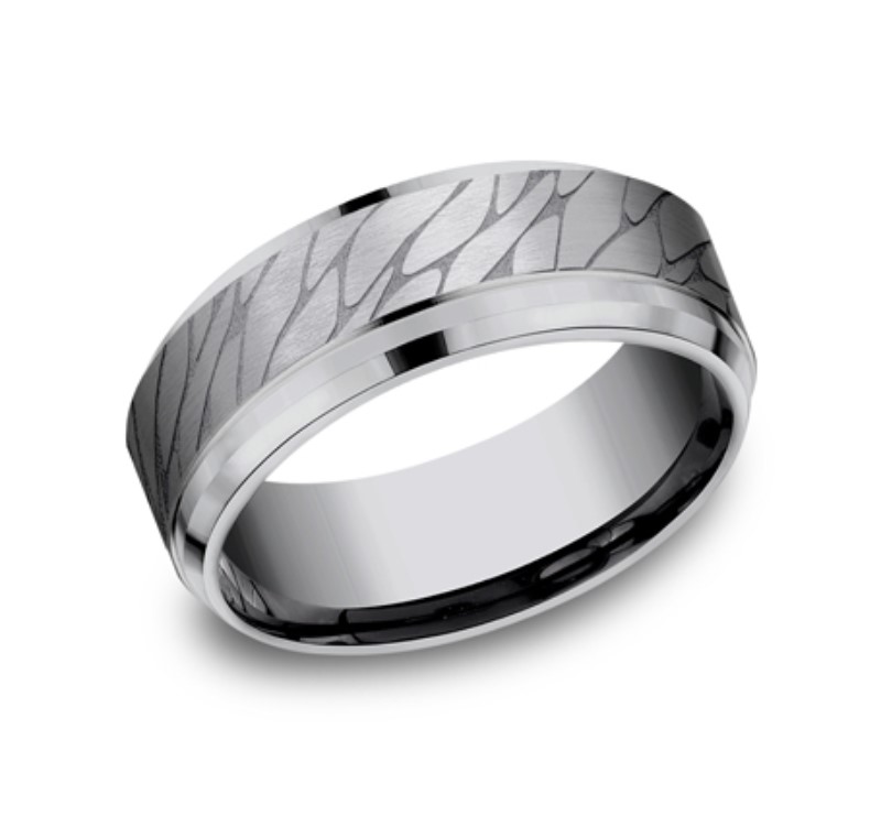 Grey Tantalum 8mm Wedding Band Grey Tantalum 8mm Wedding Band