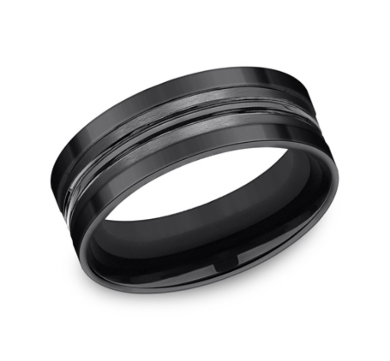 Black Titanium 8mm Wedding Band Black Titanium 8mm Wedding Band
