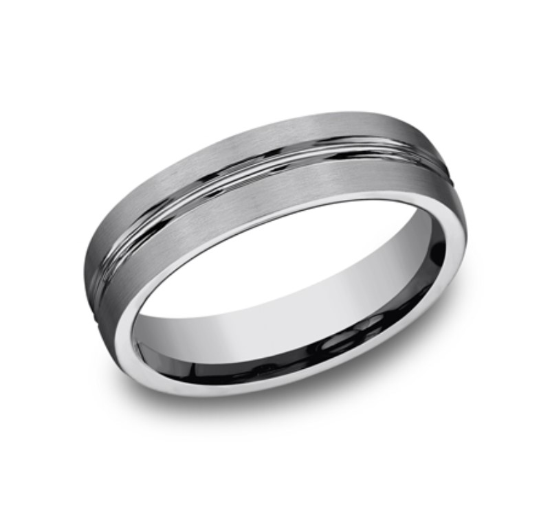 Grey Tungsten 6mm Wedding Band Grey Tungsten 6mm Wedding Band