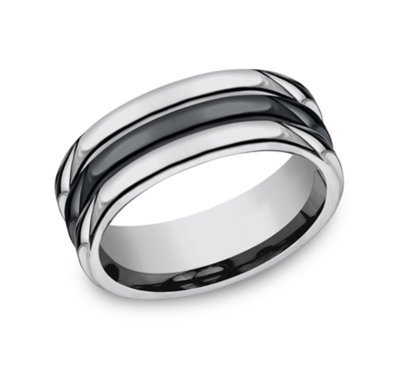 Grey Tungsten 8mm Wedding Band Grey Tungsten 8mm Wedding Band