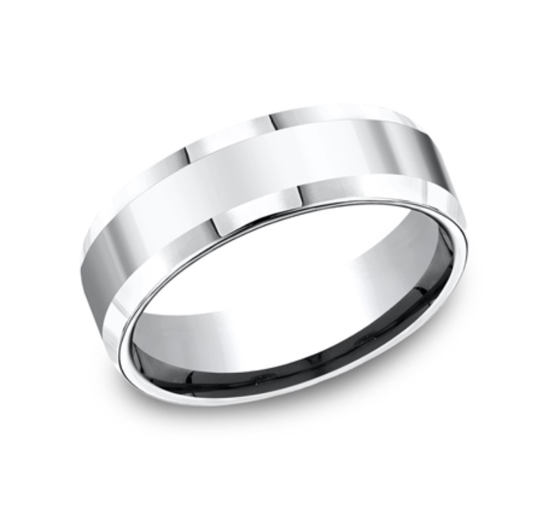 Light Grey Cobalt 7mm Wedding Band Light Grey Cobalt 7mm Wedding Band