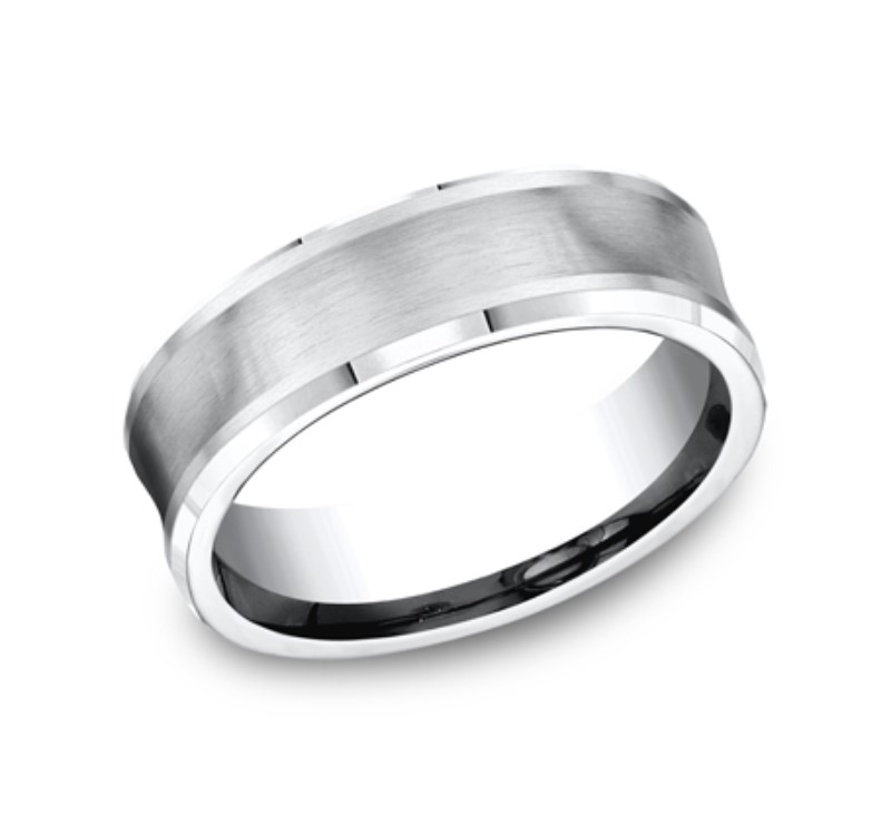 Light Grey Cobalt 7mm Wedding Band Light Grey Cobalt 7mm Wedding Band