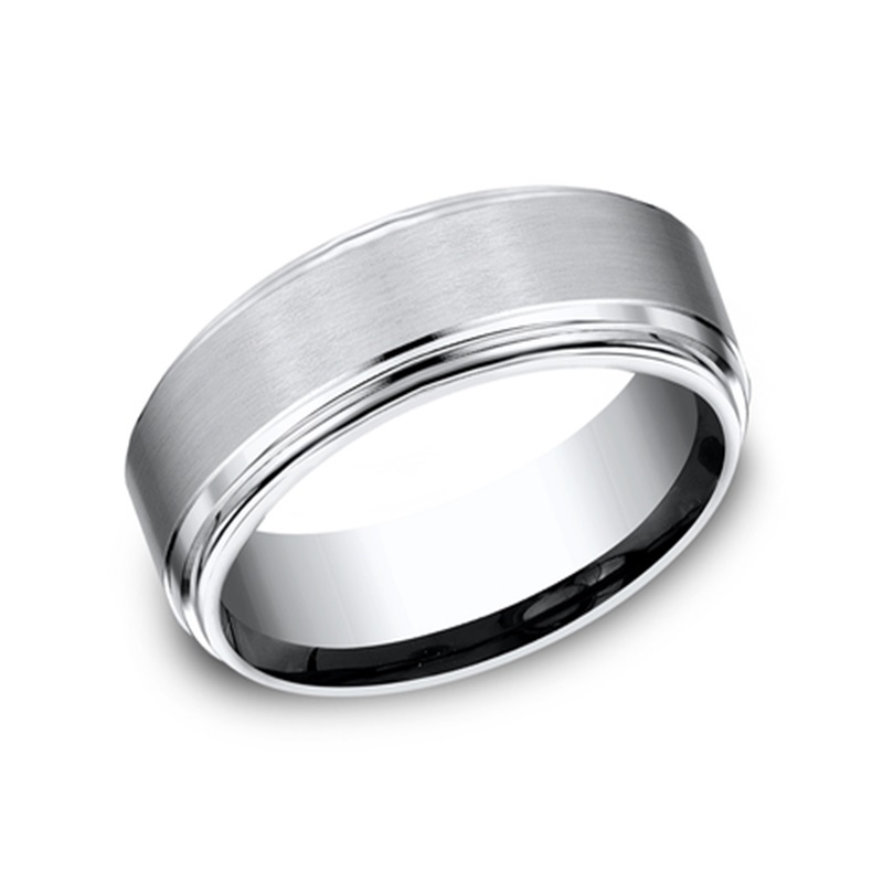 Light Grey Cobalt 8mm Wedding Band Light Grey Cobalt 8mm Wedding Band