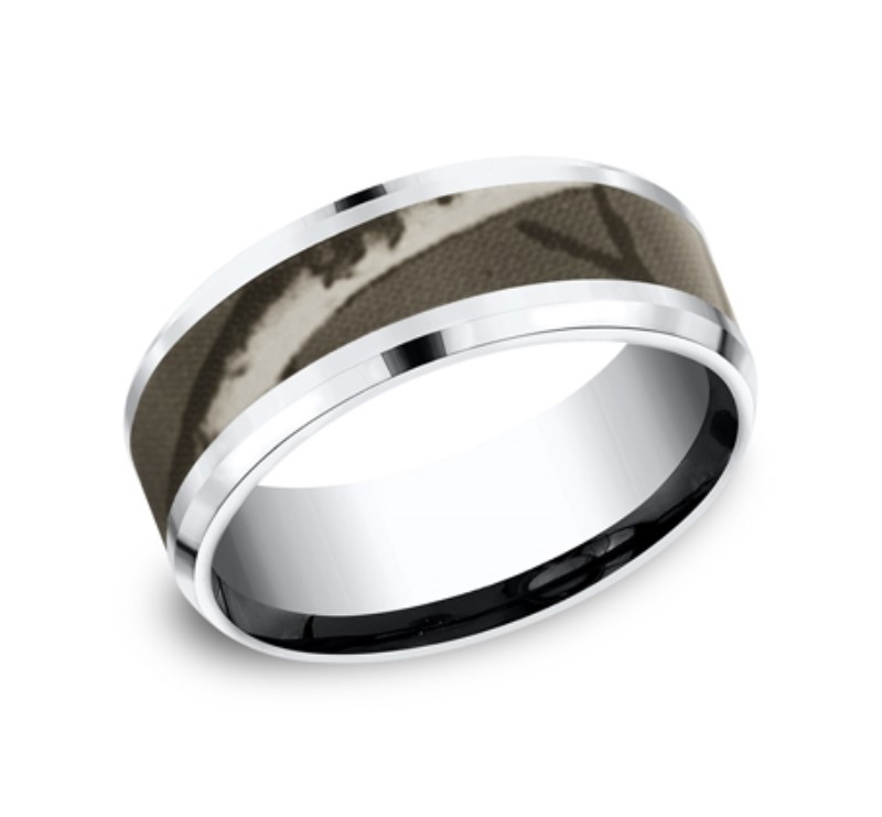 Light Grey Cobalt 8mm Wedding Band Light Grey Cobalt 8mm Wedding Band