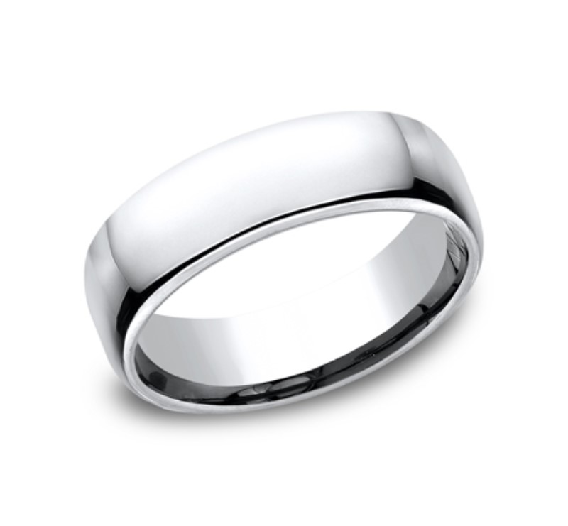 Light Grey 6.5mm Cobalt Wedding Band Light Grey 6.5mm Cobalt Wedding Band