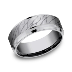 Grey Tantalum 8mm Wedding Band thumbnail 1