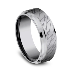 Grey Tantalum 8mm Wedding Band thumbnail 2