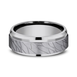 Grey Tantalum 8mm Wedding Band thumbnail 3