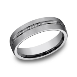 Grey Tungsten 6mm Wedding Band thumbnail 1