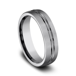 Grey Tungsten 6mm Wedding Band thumbnail 2