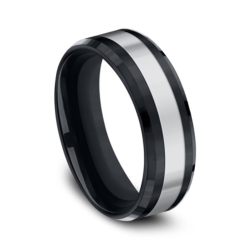 Black Tungsten 7mm Wedding Band thumbnail 2