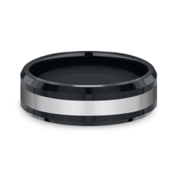 Black Tungsten 7mm Wedding Band thumbnail 3
