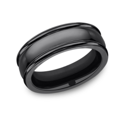 Black Titanium 7.5mm Wedding Band