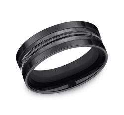 Black Titanium 8mm Wedding Band