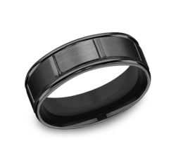 Black Titanium 7mm Wedding Band