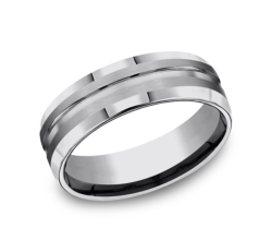 Grey Tungsten 7mm Wedding Band