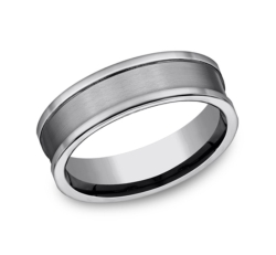 Grey Tungsten 7mm Wedding Band