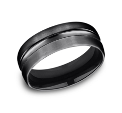 Black Titanium 7.5mm Wedding Band