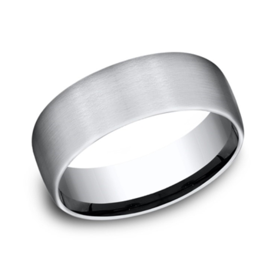Light Grey Cobalt 7.5mm Wedding Band