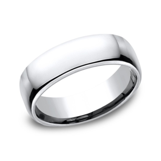 Light Grey 6.5mm Cobalt Wedding Band