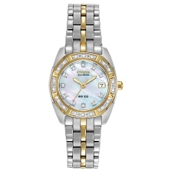 Citizen Paladion Mother of Pearl Dial Brushed two Tone Stainless Steel Ladies Watch