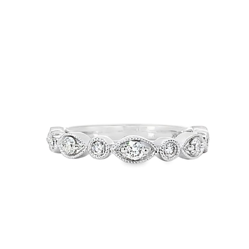 9 Stone Diamond Milgrain Band 9 Stone Diamond Milgrain Band