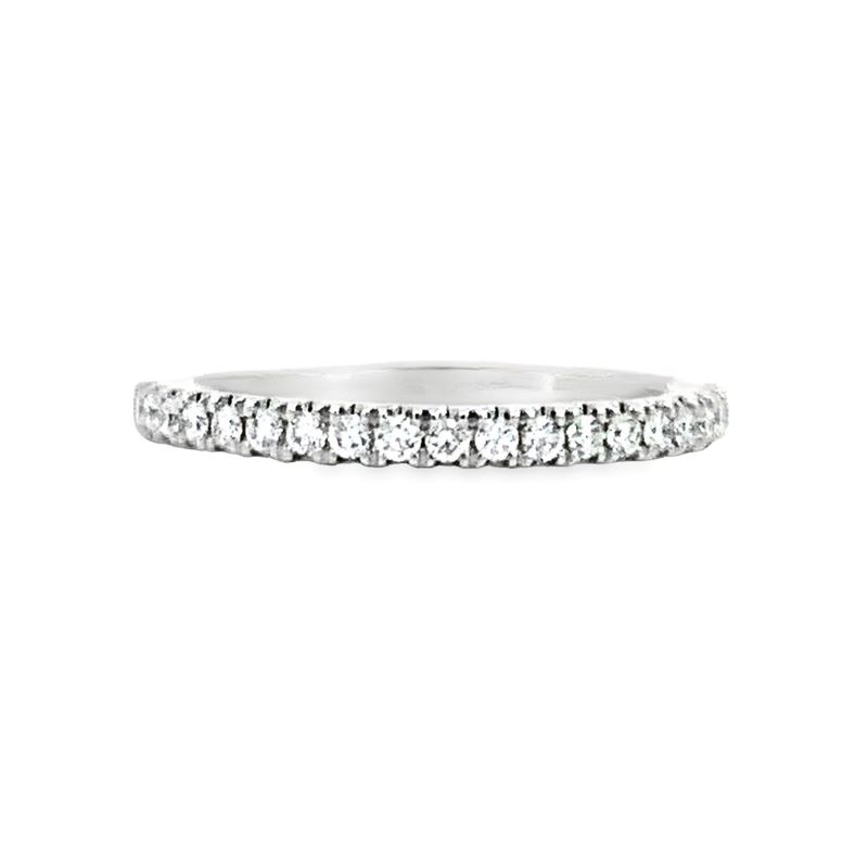 14k White Gold Diamond Wedding Band 1/4cttw