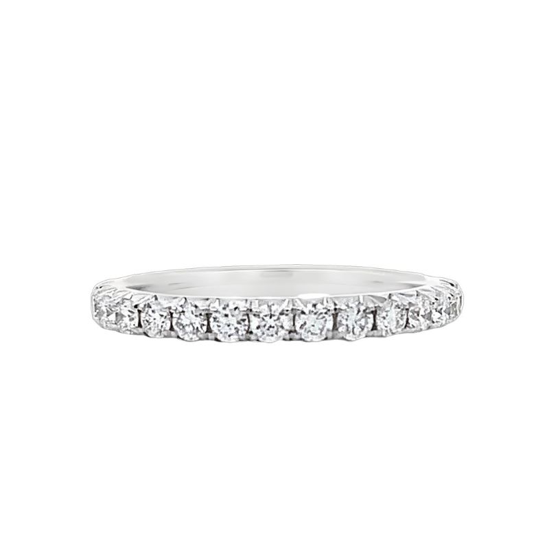 14k White Gold .52cttw Round Diamond Straight Band 14k White Gold .52cttw Round Diamond Straight Band