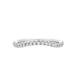 Diamond Curved Wedding Band thumbnail 2