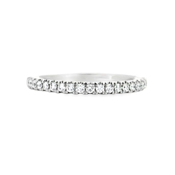 14k White Gold Diamond Wedding Band 1/4cttw