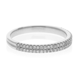 14k White Gold Diamond Band thumbnail 2