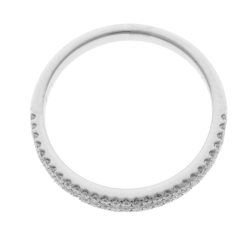 14k White Gold Diamond Band thumbnail 3