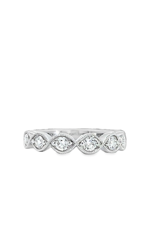 14k White Gold Diamond Band