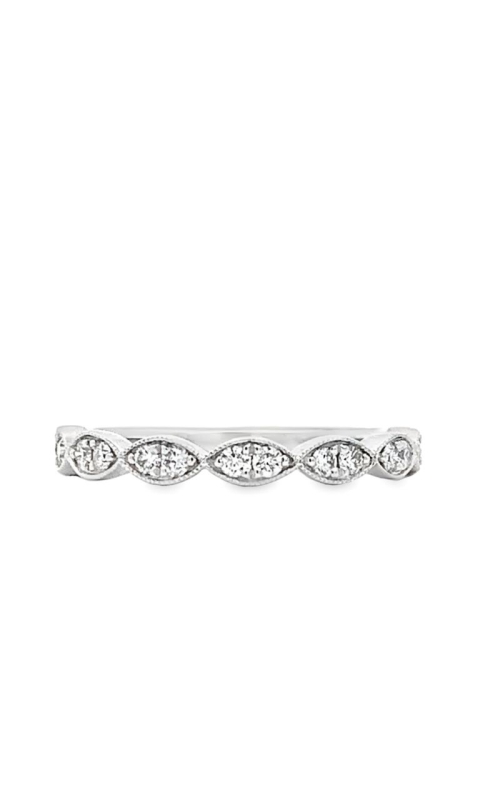14k White Gold 1/4cttw Diamond Band