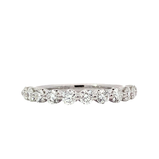 14k White Gold Diamond Band