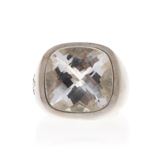 Metalsmiths Sterling Silver Crystal Fashion Ring