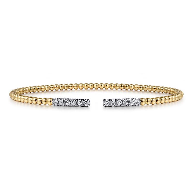 14K Yellow Gold Bujukan Diamond Bars Bangle 14K Yellow Gold Bujukan Diamond Bars Bangle