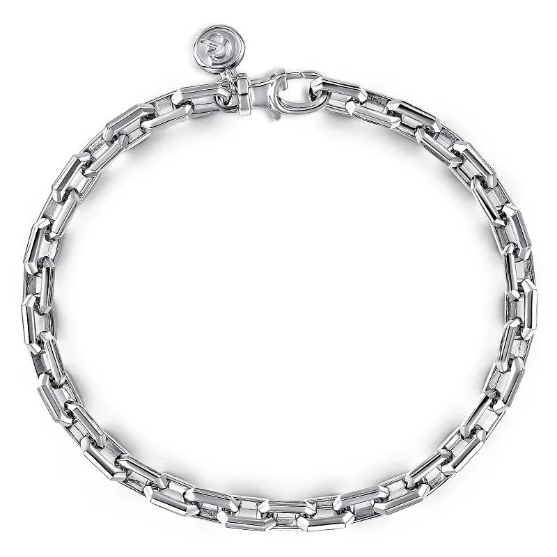 Sterling Silver Faceted Chain Bracelet Sterling Silver Faceted Chain Bracelet