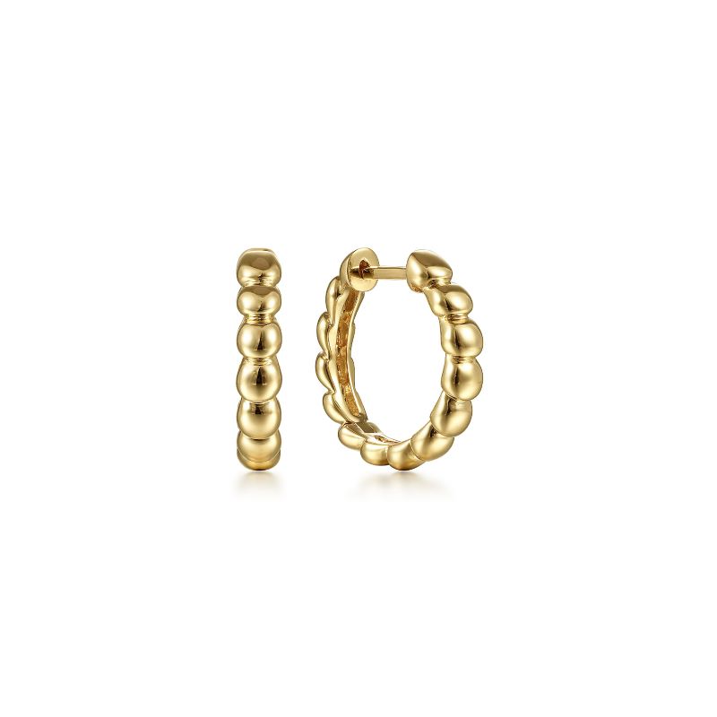 14K Yellow Gold Bujukan Huggie Earrings 14K Yellow Gold Bujukan Huggie Earrings