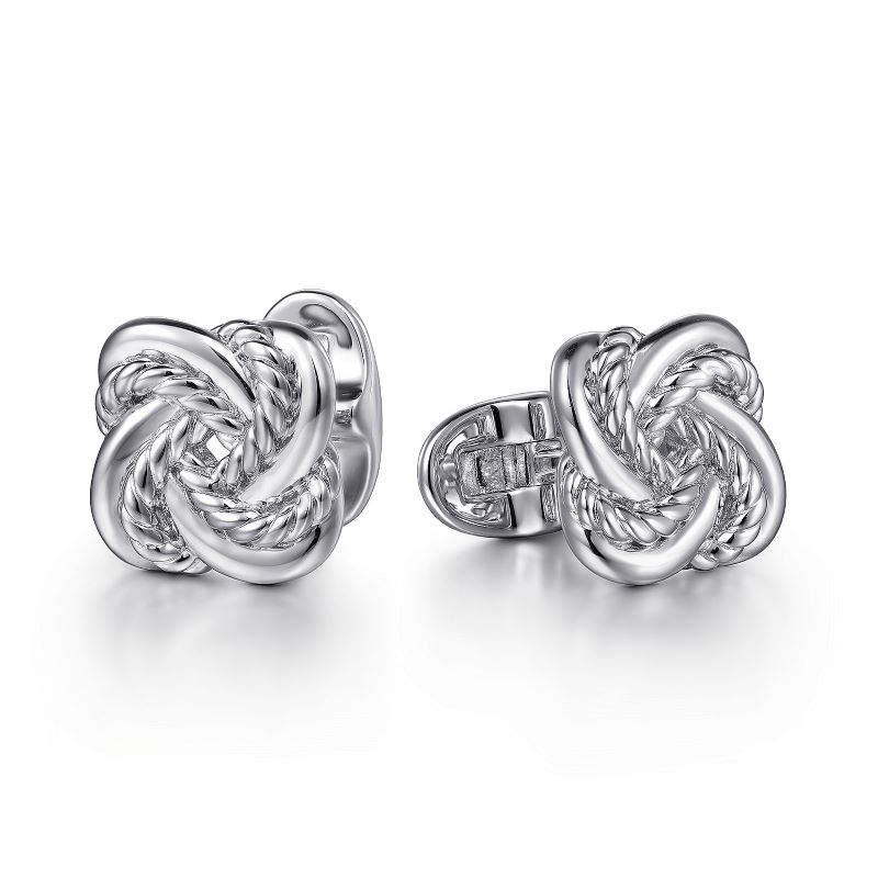 Sterling Silver Double Love Knot Cufflinks