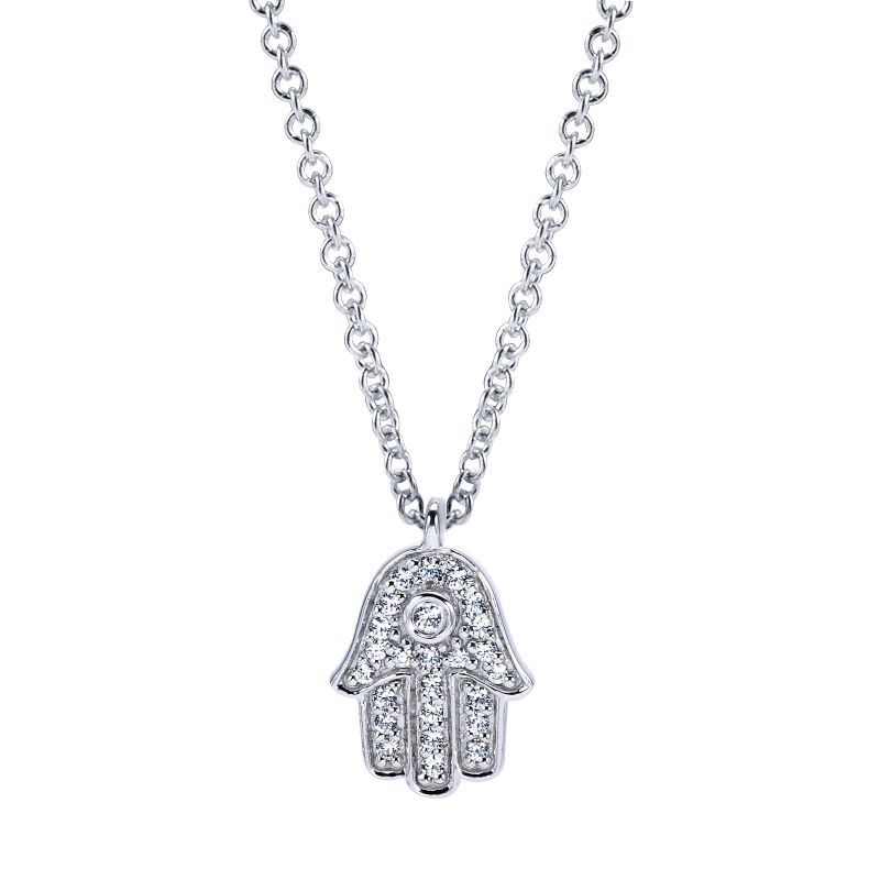Diamond Hamsa Pendant Necklace Diamond Hamsa Pendant Necklace
