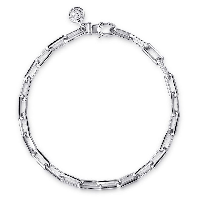 Sterling Silver Elongated Chain Bracelet Sterling Silver Elongated Chain Bracelet