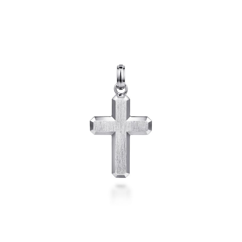 Sterling Silver Brushed Cross Pendant Sterling Silver Brushed Cross Pendant