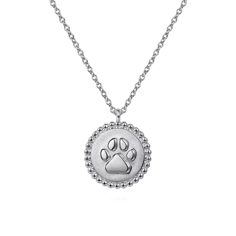 Sterling Silver Paw Print Pendant Sterling Silver Paw Print Pendant