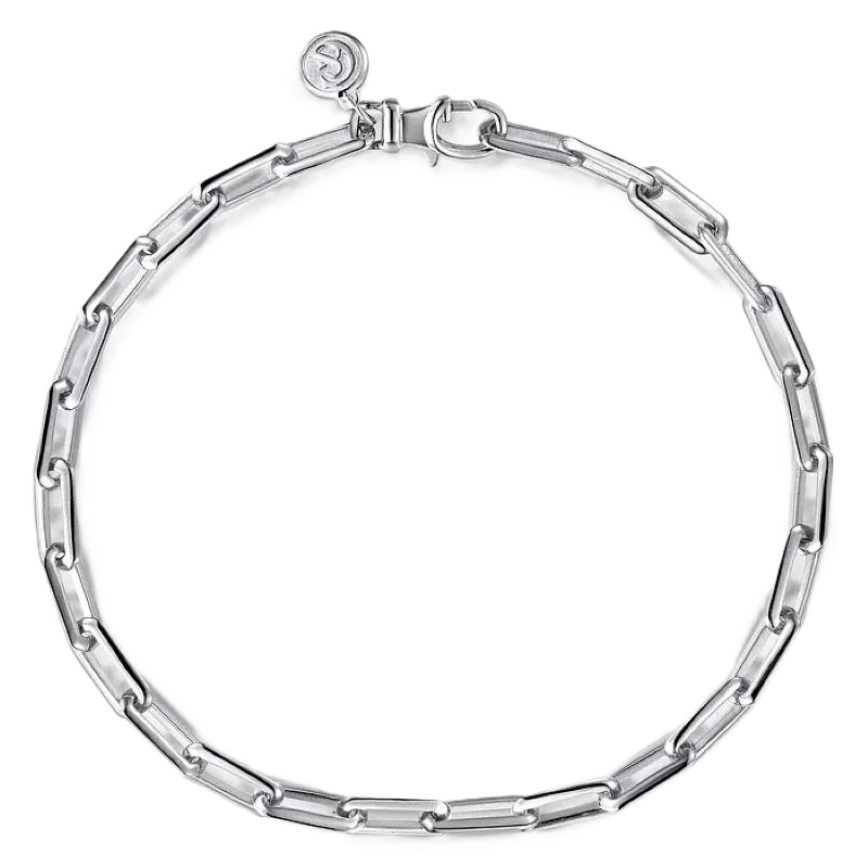 Sterling Silver Elongated Chain Bracelet Sterling Silver Elongated Chain Bracelet