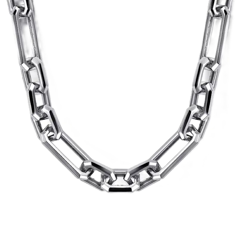 20 Inch Sterling Silver Solid Figaro Chain Necklace 20 Inch Sterling Silver Solid Figaro Chain Necklace