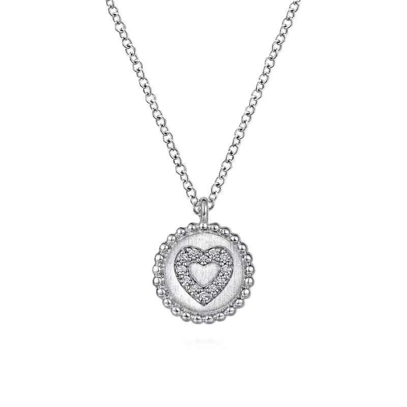 Sterling Silver Bujukan Diamond Heart Pendant Necklace Sterling Silver Bujukan Diamond Heart Pendant Necklace
