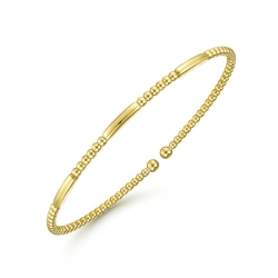 14K Yellow Gold Bujukan Open Bangle thumbnail 2