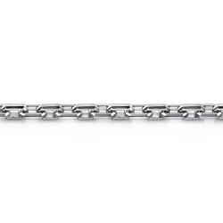 Sterling Silver Faceted Chain Bracelet thumbnail 2