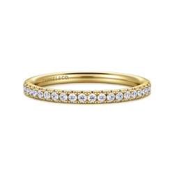 14k Yellow Gold Diamond Wedding Band thumbnail 1